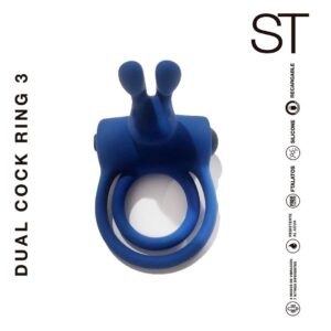 Anillo dual Bala Vibrador USB COCKRING 3