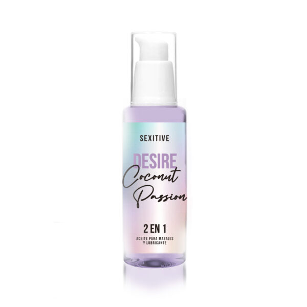 Aceite para masajes y gel Lubricante 2 en 1 Coco  – 60ml