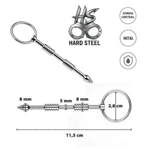 Sonda uretral metalica con anillo para extraccion