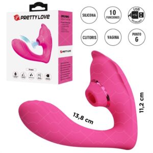 Estimulador clitoriano con 10 modos de vibracion y 7 golpeteos